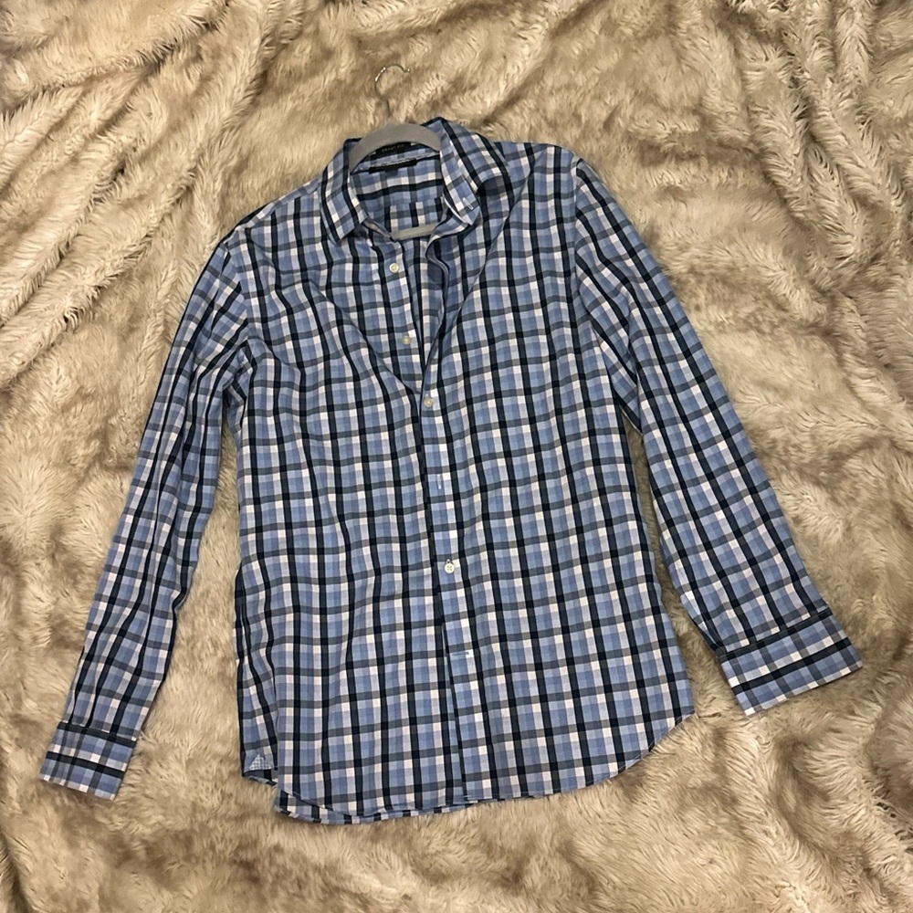 M Plaid Banana Republic Grant Fit Button Down